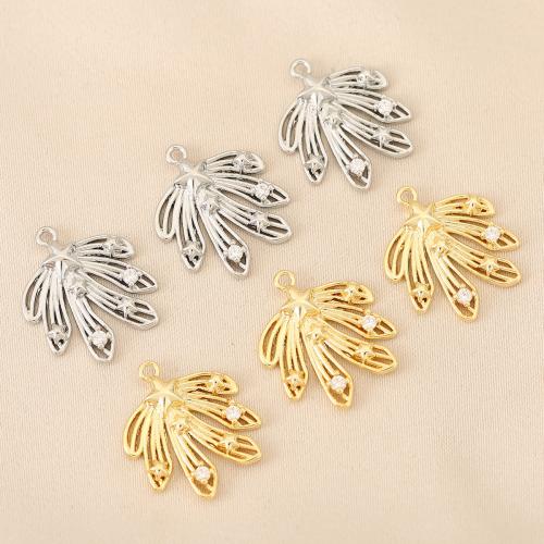 Cubic Zirconia Micro Pave bronze Pingente, cobre, banhado, DIY & micro pavimento em zircônia cúbica, Mais cores pare escolha, níquel, chumbo e cádmio livre, 10PCs/Bag, vendido por Bag