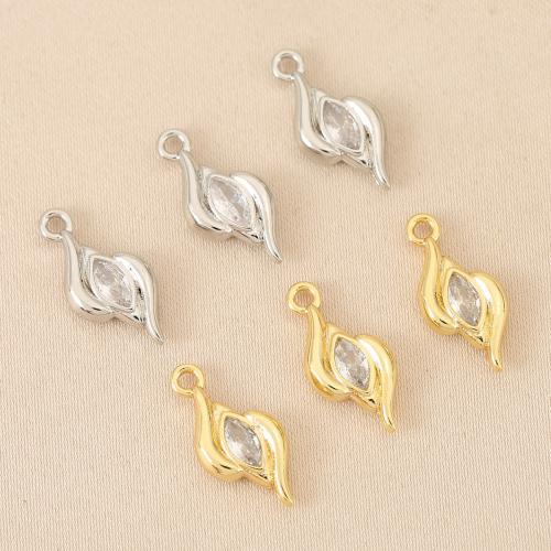 Cubique Pendentif en laiton zircon pavent, Placage, DIY & pavé de micro zircon, plus de couleurs à choisir, protéger l'environnement, sans nickel, plomb et cadmium, 10PC/sac, Vendu par sac