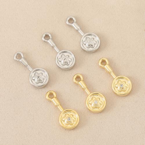 Cubic Zirconia Micro Pave Brass Pendant plated DIY & micro pave cubic zirconia nickel lead & cadmium free Sold By Bag