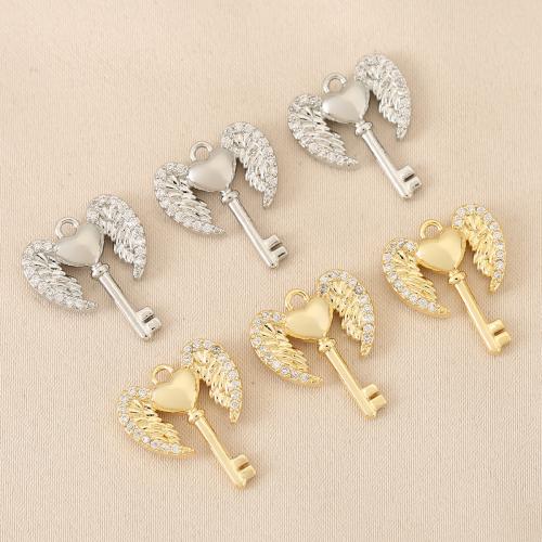 Cirkónia mikro Pave Sárgaréz Medál, galvanizált, DIY & mikro egyengetni cirkónia, több színt a választás, nikkel, ólom és kadmium mentes, 10PC-k/Bag, Által értékesített Bag