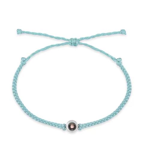 Titanium Steel Miniature Projection Bracelet with Polyester Cord plated fashion jewelry & Unisex Length Approx 10.2 Inch Sold By PC