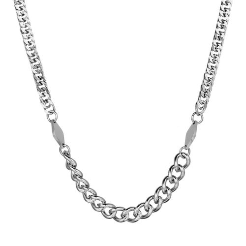 Titanium ocel Náhrdelník, lesklý, módní šperky & unisex & různé velikosti pro výběr, Původní barva, Prodáno By PC