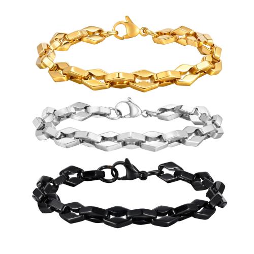 Bijoux bracelet en acier inoxydable, Acier inoxydable 304, Placage, bijoux de mode & pour homme, plus de couleurs à choisir, Longueur 8.27 pouce, Vendu par PC
