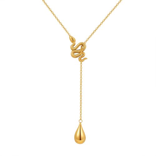 Stainless Steel Jewelry Necklace 304 Stainless Steel 18K gold plated fashion jewelry & for woman Sold By PC