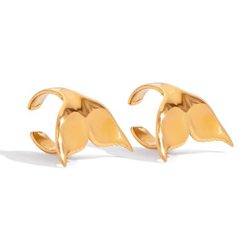 Roestvrij staal Stud Earrings, 304 roestvrij staal, plated, mode sieraden & verschillende stijlen voor de keuze & voor vrouw, gouden, Verkocht door pair