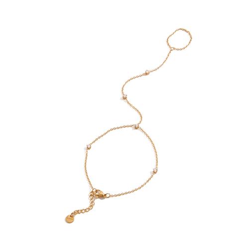 Insiemi di gioielli in acciaio inox zirconia cubica, 304 acciaio inox, with cubico zircone, placcato, gioielli di moda & stili diversi per la scelta & per la donna, dorato, Venduto da PC