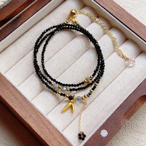 Gemstone Bracelets Spinel plated fashion jewelry mixed colors Length50cm+5cm Sold By PC