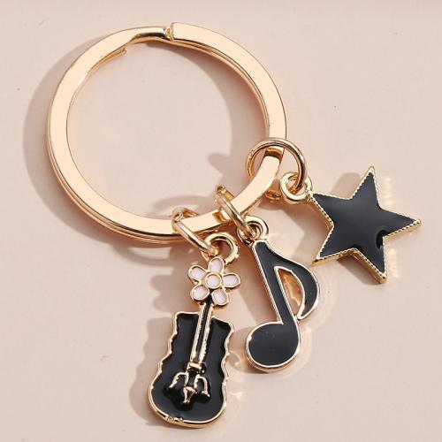 Bag Purse Charms Keyrings Keychains Zinc Alloy gold color plated Unisex & enamel Sold By PC