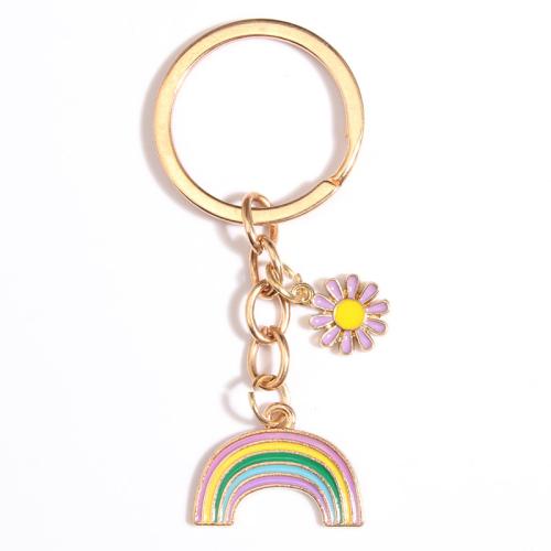Bag Purse Charms Keyrings Keychains Zinc Alloy gold color plated Unisex & enamel Sold By PC