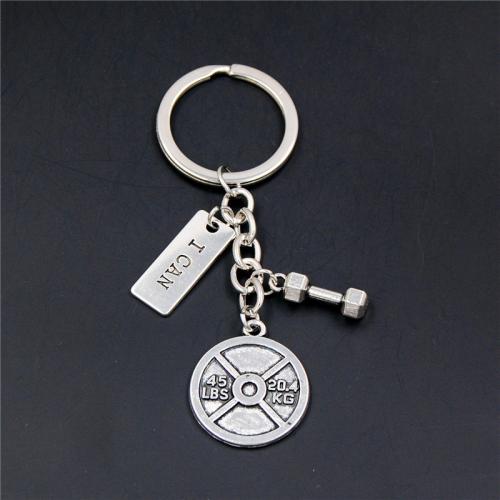 Llaveros, aleación de zinc, chapado, unisexo & diferentes estilos para la opción & con el patrón de la letra, key clasp length 30-80mm, Vendido por UD