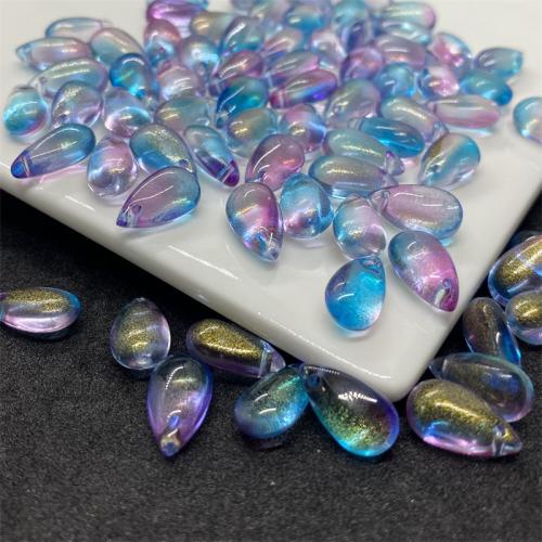 Plated Lampwork Beads Teardrop DIY Sold By PC