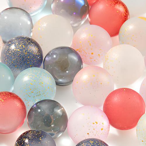 Plated Lampwork Beads Round DIY & no hole & frosted mixed colors Sold By Bag