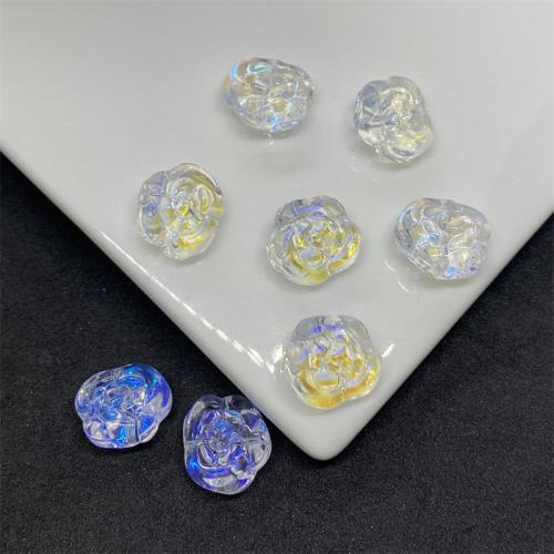Miçangas Lampwork chapeado, vidrilho, Flor, banhado, DIY, Mais cores pare escolha, 12mm, 100PCs/Bag, vendido por Bag