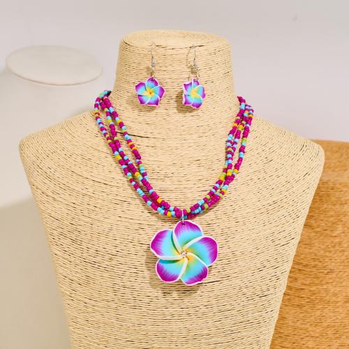 полимерный клей модный ювелирный набор, с Seedbead, ювелирные изделия моды, Много цветов для выбора, продается указан
