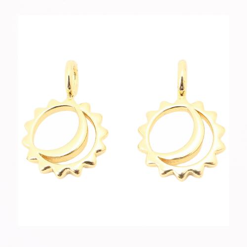 Hollow Brass Pendants DIY golden Sold By PC