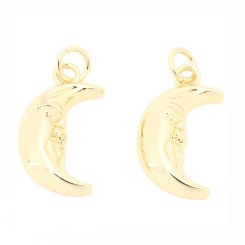 Brass Jewelry Pendants Moon DIY golden Sold By PC