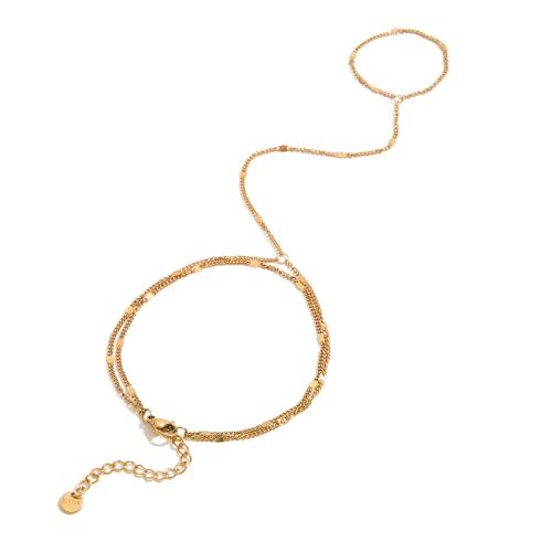 Fashion Stainless Steel Jewelry Sets 304 Stainless Steel with Plastic Pearl plated fashion jewelry & for woman golden Sold By PC