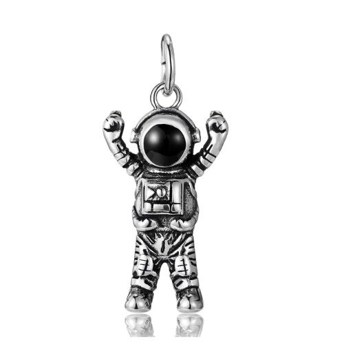Stainless Steel Pendants 304 Stainless Steel Astronaut vintage & DIY & blacken original color Sold By PC