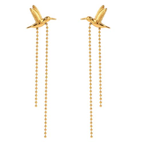 Cruach dhosmálta Buail Earring, 304 Cruach dhosmálta, Chol, plátáilte, jewelry faisin & do bhean, órga, Díolta De réir Péire