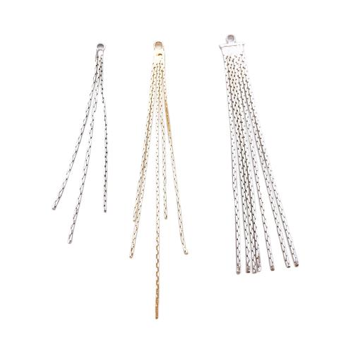 Brass Earring Drop Component Tassel plated DIY Three are 6.3cm five are 8.3cm and seven are 7.5cm Sold By Bag