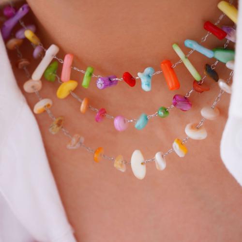 Partículas de aço Conjunto de Jóias, with Pedra natural, Vario tipos a sua escolha & para mulher, vendido por PC