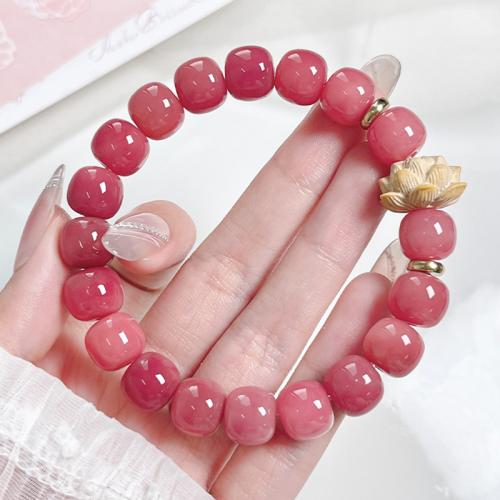 Bodhi racine bracelet, avec Buis, unisexe & normes différentes pour le choix & styles différents pour le choix, rose, Longueur Environ 7 pouce, Vendu par PC