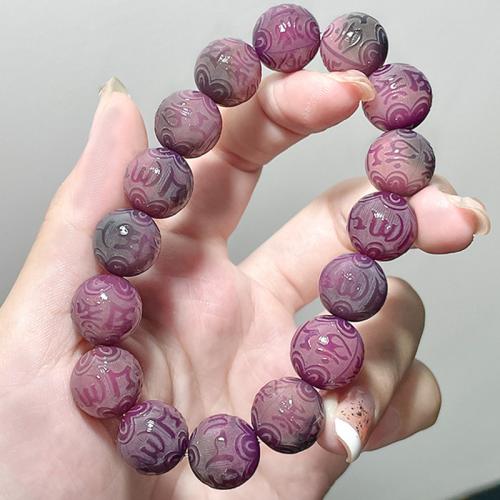 Bodhi Root Rannerengas, Pyöreä, Carved, Unisex & erikokoisia valinnalle, enemmän värejä valinta, Pituus N. 7 tuuma, Myymät PC