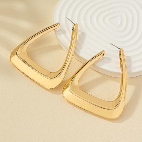 Lo zinco in lega Stud Earring, lega in zinco, placcato, gioielli di moda & per la donna & cavo, dorato, Venduto da coppia