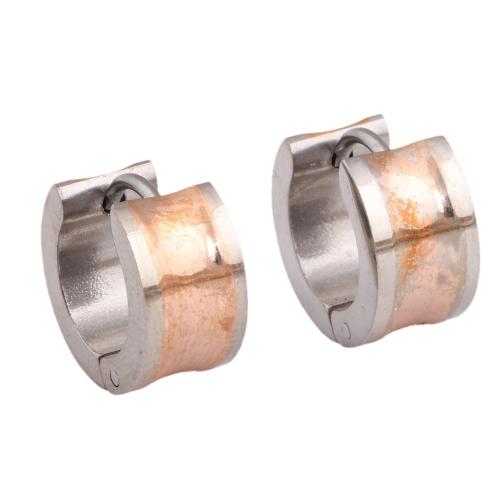 Titanium Steel Huggie Hoop Earring plated for woman & frosted 12mm Sold By Pair