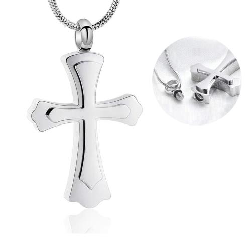 Nerezová ocel Cross Přívěsky, 304 Stainless Steel, Kříž, barva stříbrná á, DIY, stříbro, 25x20x6mm, Prodáno By PC