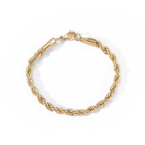 Acier inoxydable 304 bracelet, Placage, chaîne Français corde de Français & normes différentes pour le choix & pour homme, plus de couleurs à choisir, Vendu par PC