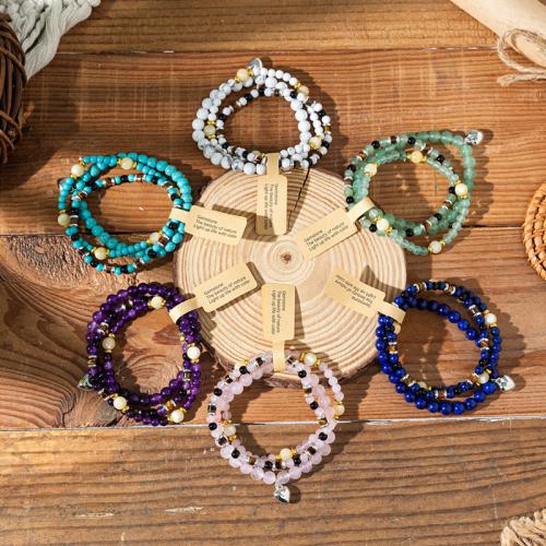Gemstone Bracelets Natural Stone fashion jewelry Sold By Set