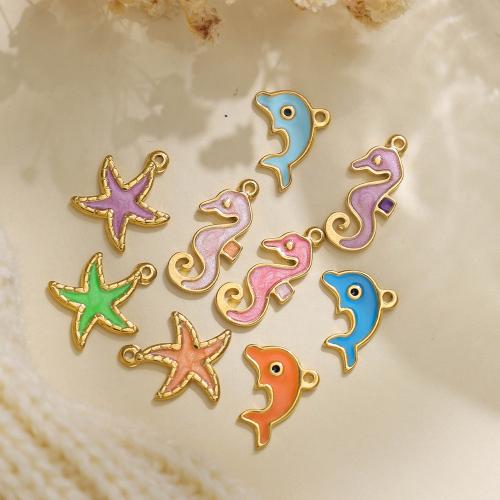 304 roestvrij staal Hanger, gold plated, DIY & glazuur, meer kleuren voor de keuze, nikkel, lood en cadmium vrij, 10pC's/Bag, Verkocht door Bag