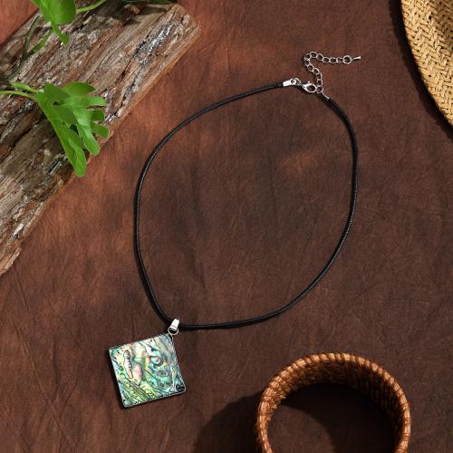 Nácar de Abulón collar, con Cordón de cera & aleación de zinc, hecho a mano, Joyería & natural & para mujer, Vendido por UD