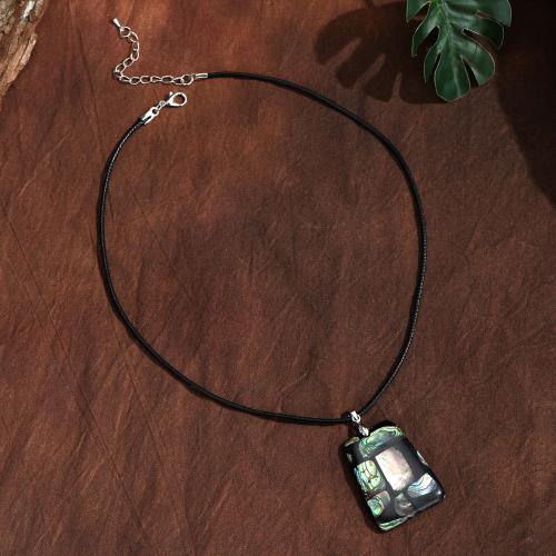 Nácar de Abulón collar, con Cordón de cera & aleación de zinc, hecho a mano, Joyería & natural & para mujer, Vendido por UD
