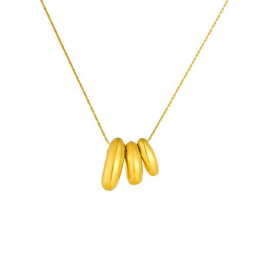 Edelstahl Schmuck Halskette, 304 Edelstahl, goldfarben plattiert, Modeschmuck & für Frau, verkauft von PC