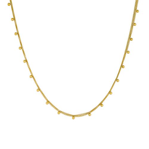 Multi Layer Necklace 304 Stainless Steel gold color plated Double Layer & fashion jewelry & for woman Sold By PC