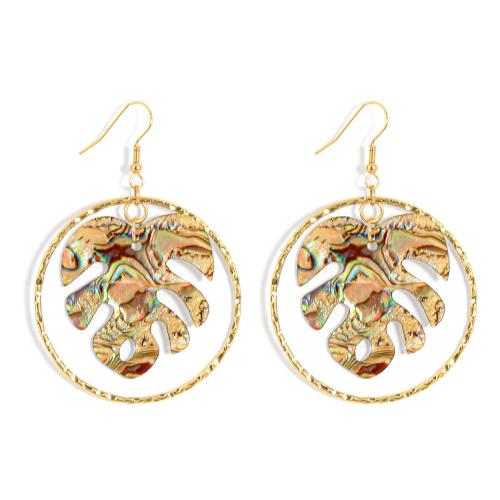 Abalone Shell Drop Earring, med Zinc Alloy, mode smykker & forskellige stilarter for valg & for kvinde, Solgt af par
