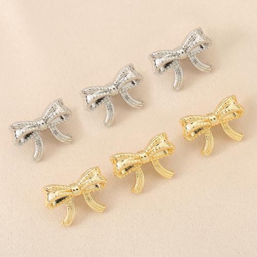 Brass Korut Riipukset, Messinki, Bowknot, päällystetty, tee-se-itse, enemmän värejä valinta, nikkeli, lyijy ja kadmium vapaa, 10PC/laukku, Myymät laukku