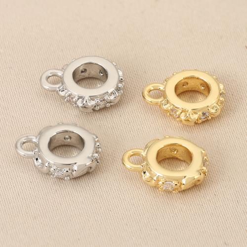 Cubic Zirconia Micro Pave bronze Pingente, cobre, Roda, banhado, DIY & micro pavimento em zircônia cúbica, Mais cores pare escolha, níquel, chumbo e cádmio livre, 10PCs/Bag, vendido por Bag