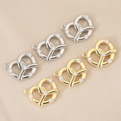 Messing Hanger, plated, DIY & micro pave zirconia, meer kleuren voor de keuze, nikkel, lood en cadmium vrij, 10pC's/Bag, Verkocht door Bag