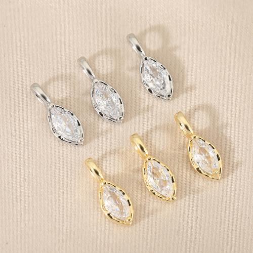 laiton Pendentif, Placage, DIY & pavé de micro zircon, plus de couleurs à choisir, protéger l'environnement, sans nickel, plomb et cadmium, 10PC/sac, Vendu par sac