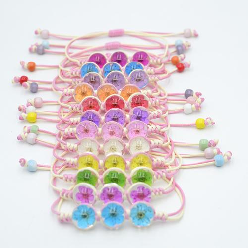 verre bracelet, avec Corée-Corée & Fleurs séchées, fait à la main, bijoux de mode & pour femme, plus de couleurs à choisir, Longueur Environ 6-10 pouce, Vendu par PC