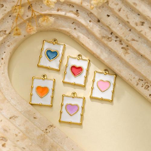 304 Stainless Steel Pendant gold color plated DIY & enamel nickel lead & cadmium free Sold By Bag