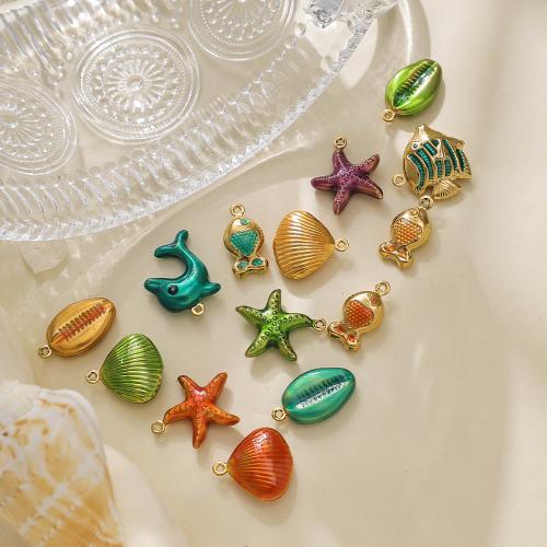 304 acciaio inox pendente, placcato color oro, DIY & smalto, nessuno, assenza di nichel,piombo&cadmio, 10PC/borsa, Venduto da borsa