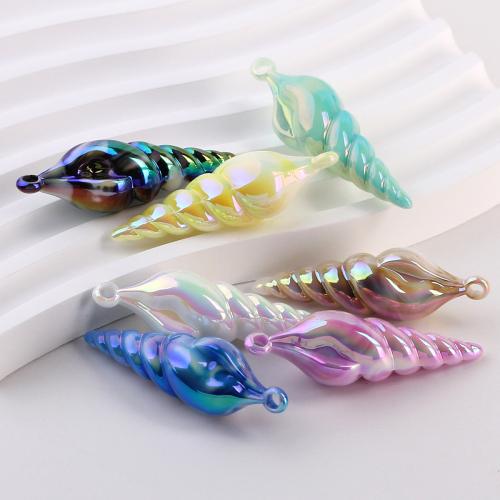 Acrylic Pendants Conch gold color plated DIY & enamel Sold By PC