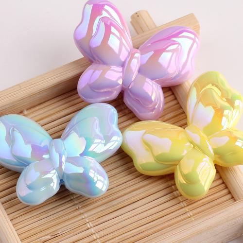 Akryl smycken pärlor, Fjäril, guldfärg pläterade, DIY & emalj, fler färger för val, 341x282x90mm, Säljs av PC