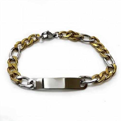 Pulseira  de jóias de aço inox, Aço inoxidável 304, joias de moda & unissex, níquel, chumbo e cádmio livre, comprimento Aprox 8.46 inchaltura, vendido por PC