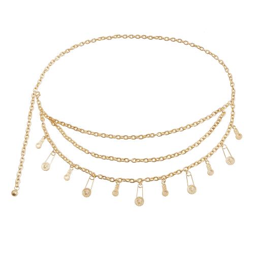 Zinc Alloy Waist Chain plated three layers & fashion jewelry & for woman golden Sold By PC
