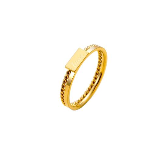 304 nehrđajućeg čelika Finger Ring, pozlaćen, Dvostruki sloj & bez spolne razlike & različite veličine za izbor, više boja za izbor, Prodano By PC